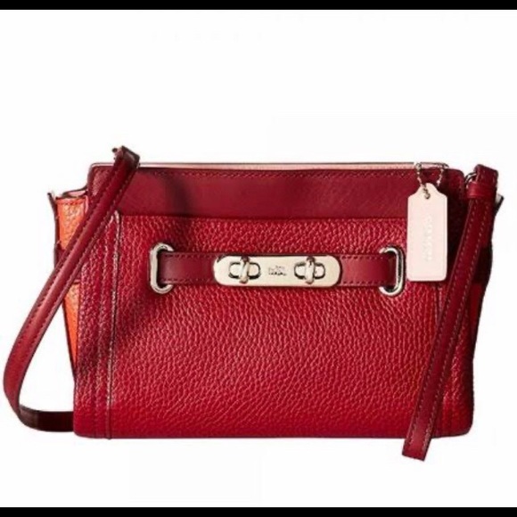 COACH SWAGGER WRISTLET IN COLORBLOCK Black Cherry - Picture 4 of 5